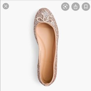 J. Crew Camille Glitter Ballet Flats